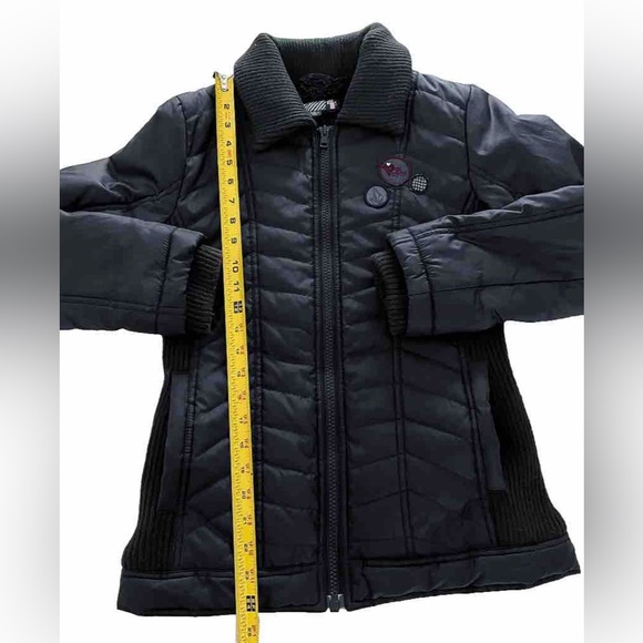 Volcom Women’s Quilted Jacket Sherpa Fleece Lined Black Medium M - Picture 6 of 12